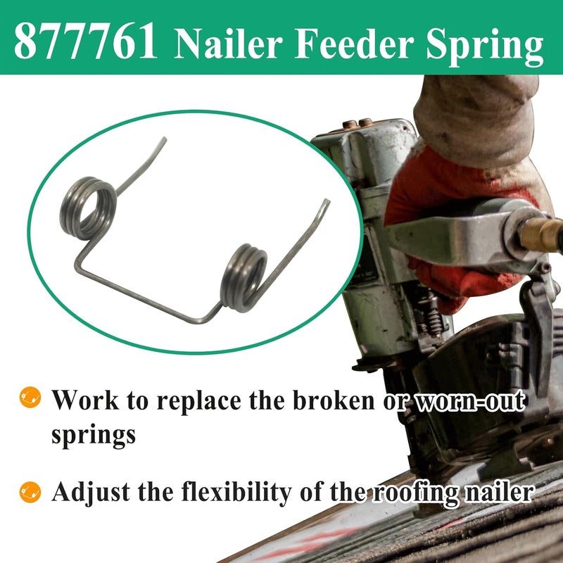 Gugaguga 20 Pcs 877761 Nailer Feeder Springs for Coil Roofing Nailer, Fit NV45AA, NV45AB, NV45AB2, NV45AB2S, NV45AE Coil Nailers - Image 3